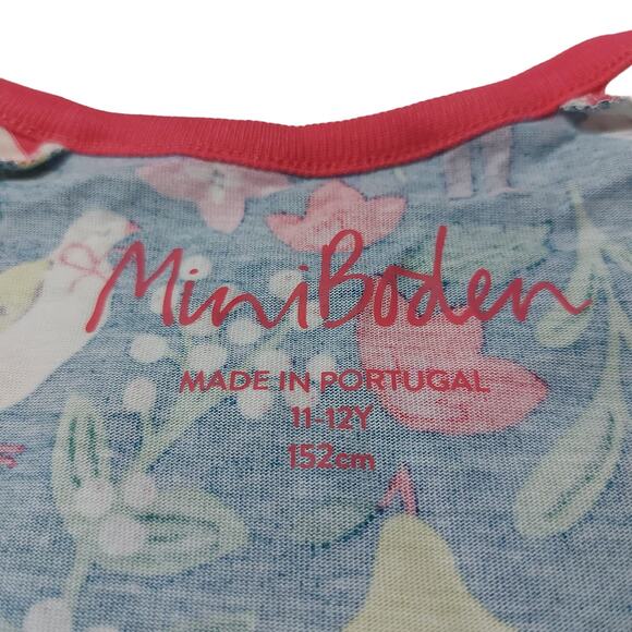 Mini Boden raglan sleeved mixed holiday print top - Picture 6 of 8